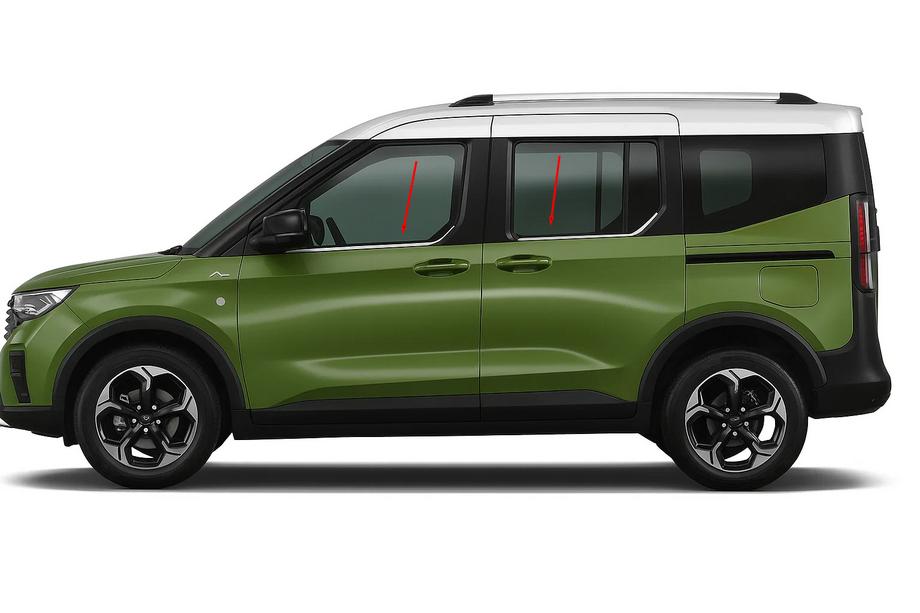 Ford Courier 2023– Vindueslister Omsa Line (4 stk., rustfrit stål) Image