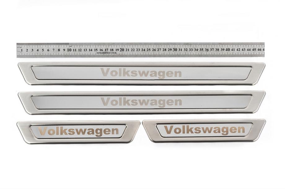 Volkswagen Universelle dørtrinslister Volkswagen V-1 (4 stk., rustfrit stål) Image