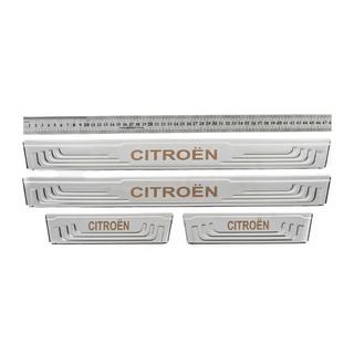 Universelle dørtrinslister Citroen V-2 (4 stk., rustfrit stål) foto 1