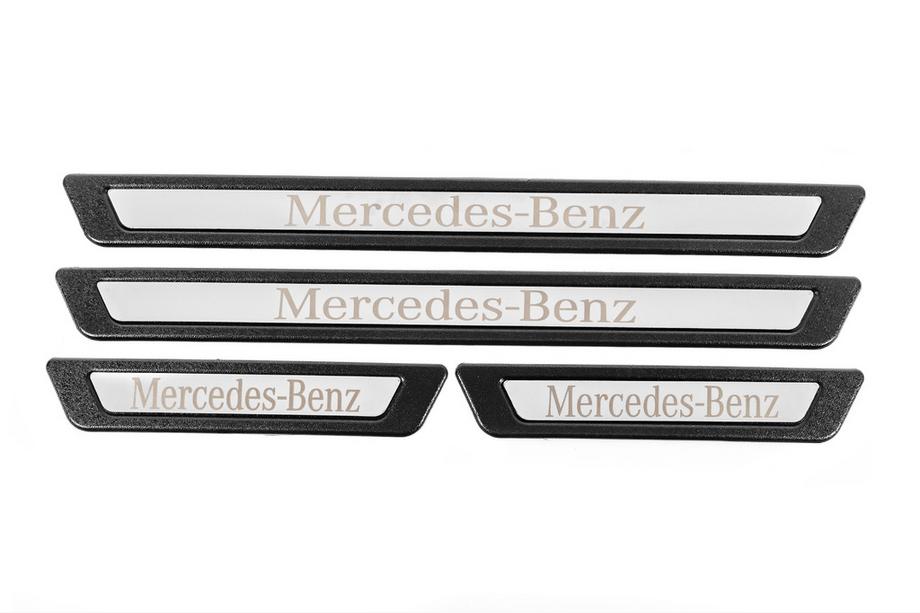 Mercedes-Benz Universale dørtrinslister til Mercedes V-3 (4 stk., rustfrit stål) Foto 2