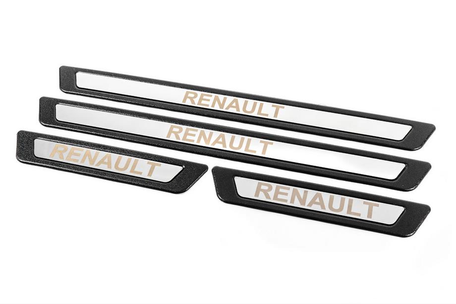 Renault Universelle dørtrinslister til Renault V-3 (4 stk., rustfrit stål) Foto 3