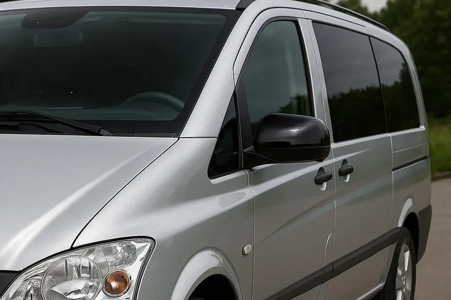 Mercedes Vito W639 2004–2014 Spejlkåber Sorte (2010-2014, rustfrit stål) Image