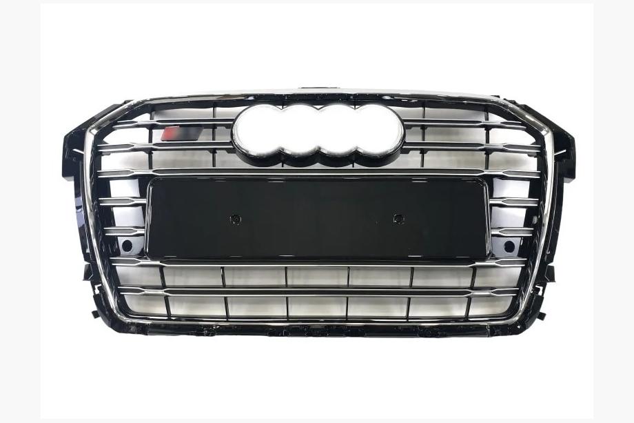 Audi A1 2010–2018 S-style frontgrill (2014-2018, sort med krom) Image