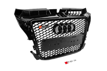 Audi A3 2003–2012 RS-style frontgrill (2008-2012, sort med krom) foto 3
