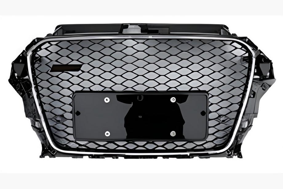 Audi A3 2012–2020 Frontgrill i RS-stil (2012-2016, sort med krom) Image