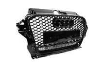 Audi A3 2012–2020 Frontgrill i RS-stil med Quattro-tekst (2012-2016, sort) foto 3