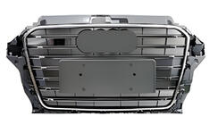 Audi A3 2012–2020 Frontgrill i RS-stil (2012-2016, grå med krom) foto 1