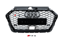 Audi A3 2012–2020 Frontgrill i RS-stil (2016-2020, sort/grå) foto 1