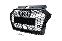Audi A3 2012–2020 Frontgrill i RS-stil (2016-2020, sort/grå) foto 2