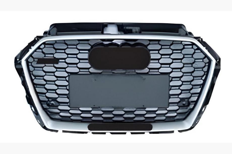 Audi A3 2012–2020 Frontgrill i RS-stil (2016-2020, sort/grå med krom) Foto 1