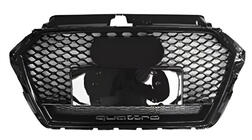 Audi A3 2012–2020 Frontgrill i RS-stil med Quarrto-logo (2016-2020, sort) foto 1