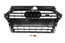 Audi A3 2012–2020 Frontgrill S-style (2016-2020, grå med krom) foto 4