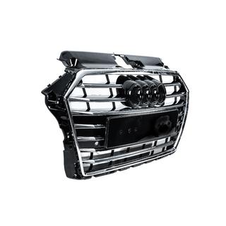 Frontgrill S-style (2016-2020, sort med krom) foto 3