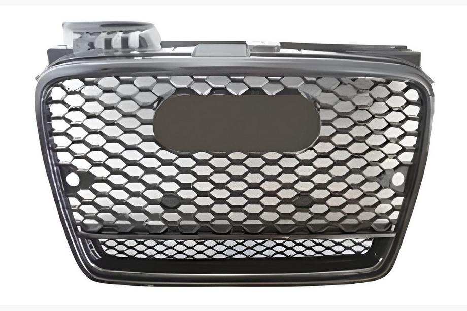 Audi A4 B7 2004–2008 Frontgrill RS-style V-2 (sort med krom) Image