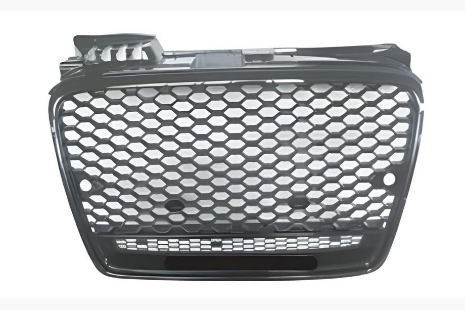 Audi A4 B7 2004–2008 Frontgrill RS-style V-1 (uden logo, sort med krom) Image