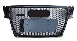 Audi A4 B8 2007–2015 Frontgrill RS-style V-1 (2007-2011, sort med krom) foto 1