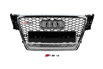 Audi A4 B8 2007–2015 Frontgrill med Quattro-logo, RS-style (2007-2011, sort) foto 1