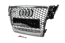 Audi A4 B8 2007–2015 Frontgrill med Quattro-logo, RS-style (2007-2011, sort) foto 2