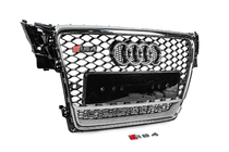 Audi A4 B8 2007–2015 Frontgrill med Quattro-logo, RS-style (2007-2011, sort) foto 3