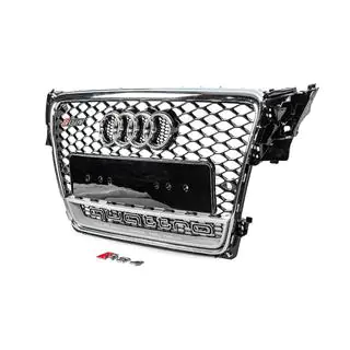 Frontgrill med Quattro-logo, RS-style (2007-2011, sort) foto 2