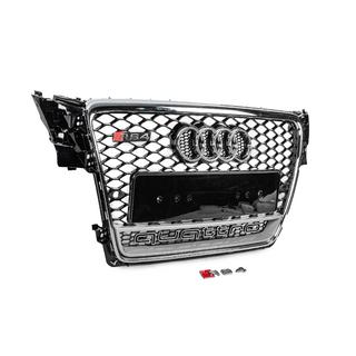 Frontgrill med Quattro-logo, RS-style (2007-2011, sort) foto 3