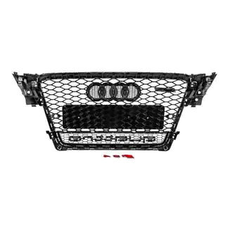 Frontgrill med Quattro-logo, RS-style (2007-2011, sort) foto 4