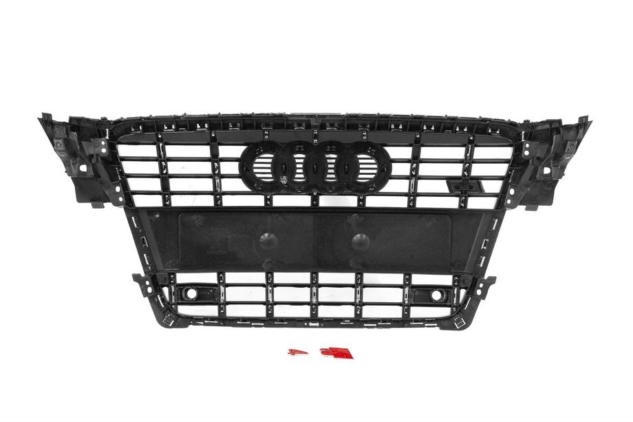 Audi A4 B8 2007–2015 Frontgrill i RS-stil (2007-2011, grå med krom) Foto 5