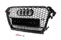 Audi A4 B8 2007–2015 Forreste sort kølergrill i RS-stil med Quattro-logo (2012-2015) foto 3