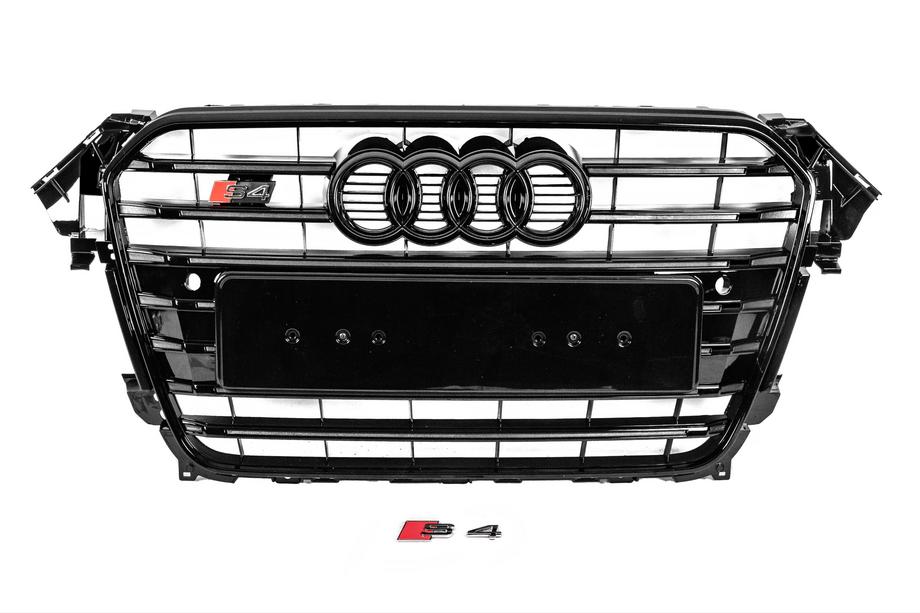 Audi A4 B8 2007–2015 Forreste sort S-style kølergrill (2012-2015) Image