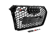 Audi A4 B9 2015–2024 Forreste kølergrill i RS-stil med Quattro-logo (2015-2019, sort) foto 3