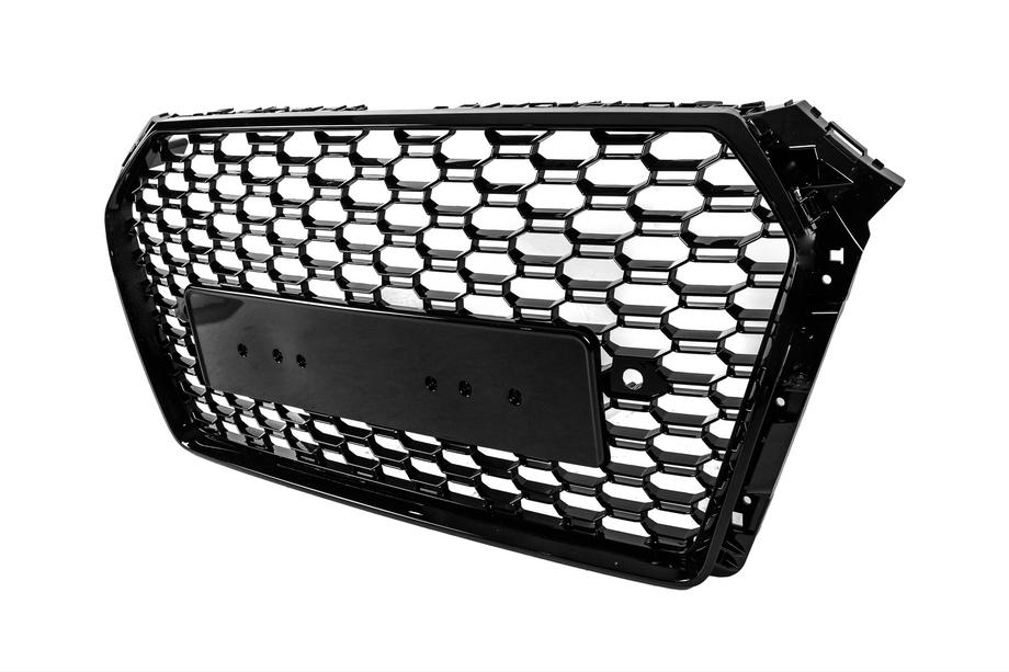Audi A4 B9 2015–2024 Frontgrill RS-style Quattro (uden logo, 2015-2019, sort) Foto 2