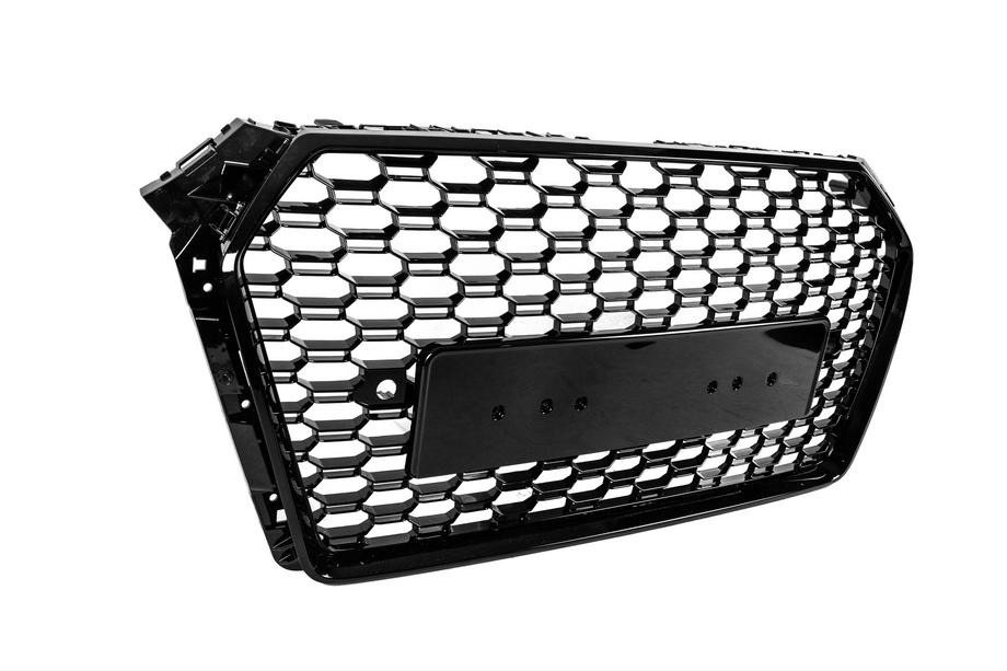 Audi A4 B9 2015–2024 Frontgrill RS-style Quattro (uden logo, 2015-2019, sort) Foto 3