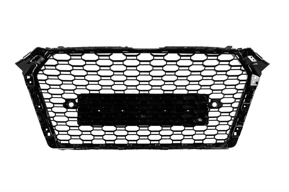 Audi A4 B9 2015–2024 Frontgrill RS-style Quattro (uden logo, 2015-2019, sort) Foto 4