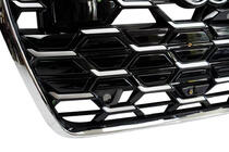 Audi A6 C8 2018–2025 RS-style frontgrill (2024- , grå med krom) foto 3