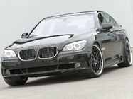 BMW 7-serie F01/F02 2008–2015 Nyregrill 1-bar (blank sort med kromkant) foto 4