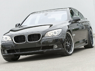 BMW 7-serie F01/F02 2008–2015 Nyregrill 1-bar (blank sort med kromkant) foto 3
