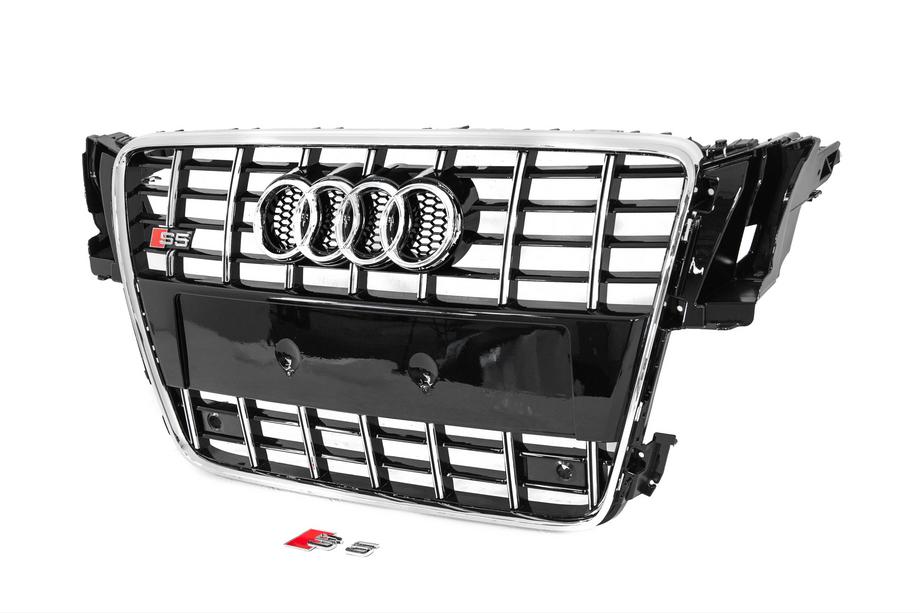 Audi A5 2007–2015 Frontgrill S-style (2007-2011, sort med krom) Foto 2