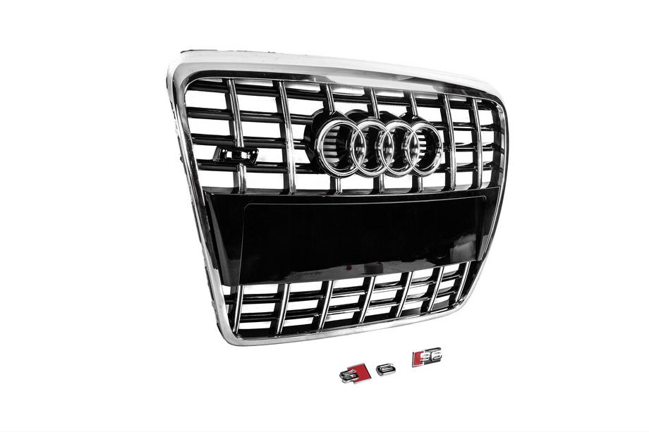 Audi A6 C6 2004–2011 Frontgrill S-style (sort med krom) Foto 4
