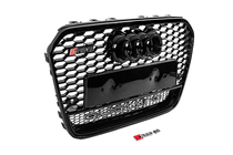 Audi A6 C7 2011–2017 Sort frontgrill i RS-stil med Quattro-logo (2011-2014) foto 3