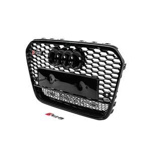 Sort frontgrill i RS-stil med Quattro-logo (2011-2014) foto 2