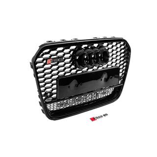 Sort frontgrill i RS-stil med Quattro-logo (2011-2014) foto 3