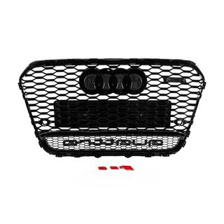 Sort frontgrill i RS-stil med Quattro-logo (2011-2014) foto 4