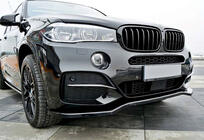BMW X5 F15 2013–2018 Front læbespoiler DPT V-1 (til M-Sport, blank sort) foto 3