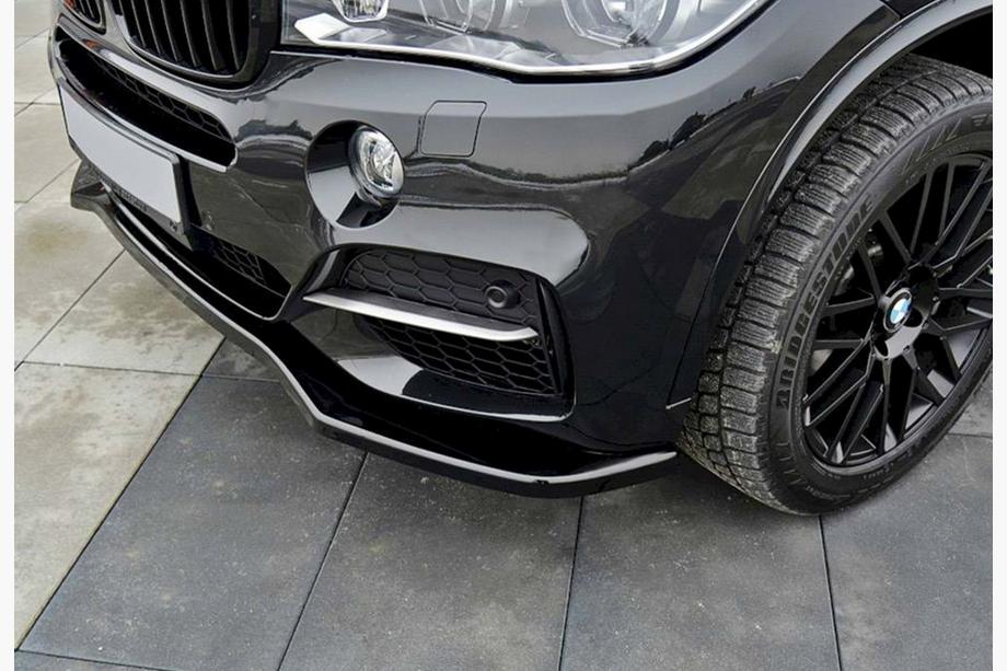 BMW X5 F15 2013–2018 Front læbespoiler DPT V-1 (til M-Sport, blank sort) Image