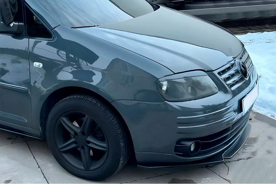 Volkswagen Caddy 2004–2010 Frontlipspoiler Niken Black (ABS) Image