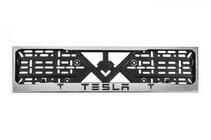 Tesla Forkromet nummerpladeramme (1 stk., rustfrit stål) foto 1