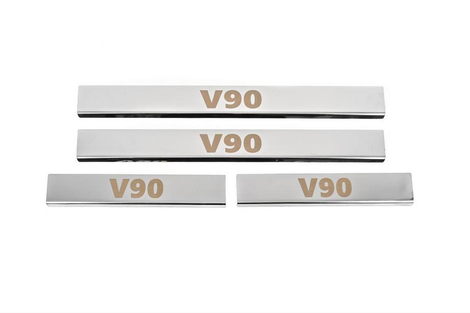 Volvo S90/V90 2016– Dørtrinslister Carmos (4 stk., rustfrit stål) Image