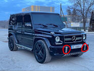 Mercedes G-Klasse W463 1990–2018 Kofangerindsatser i rustfrit stål (2 stk., AMG) foto 2