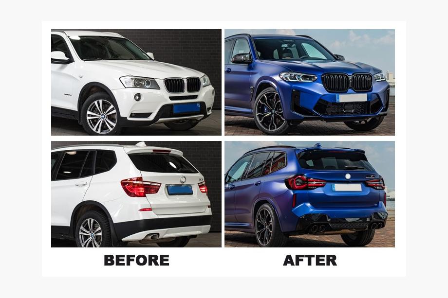BMW X3 F25 2011–2018 Facelift-kit til X3M F97 2024 Foto 4