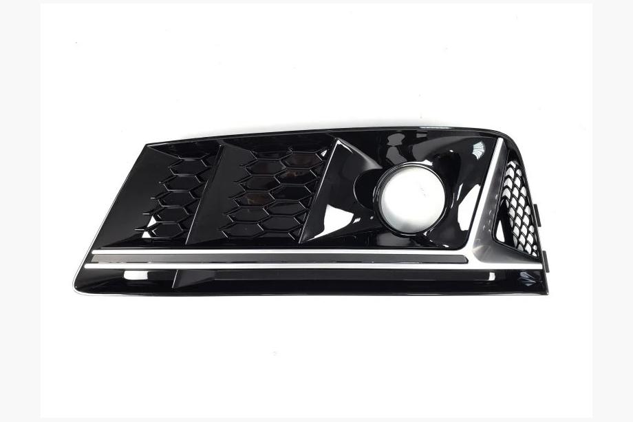 Audi A4 B9 2015–2024 Tågelygtegrill med hul RS-Style (2015-2019, 2 stk, sort) Foto 3